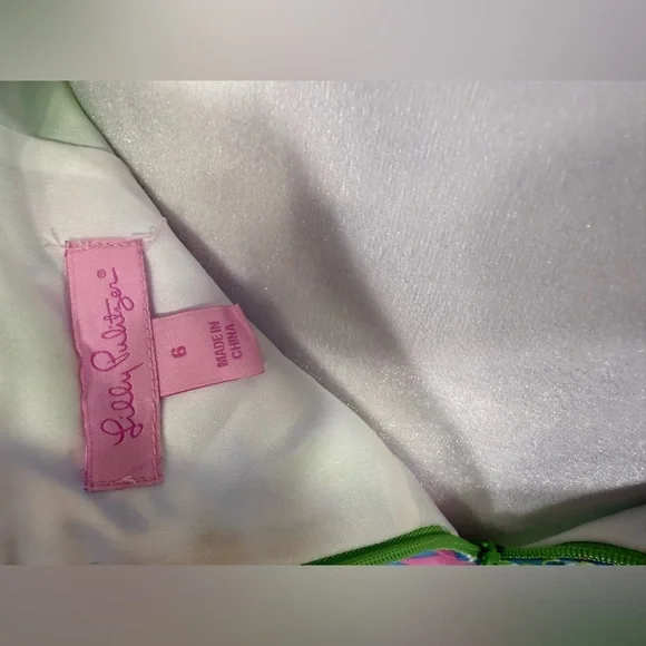 Lilly Pulitzer Green Floral Maxi Dress Size 6 - Picture 3 of 11